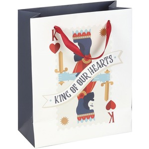 King of Our Hearts Playing Card Gift Bag - Medium by Kingsbury Gifts