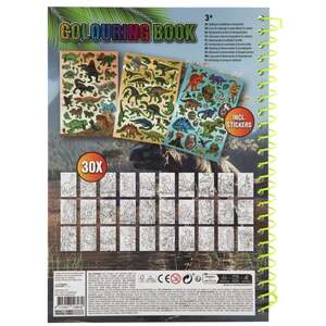 Dino Colouring book A4, 30 sheets 5 pencils - Green by Totum