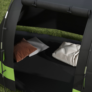 Outsunny 4-5 Person Blackout Camping Tent with Bedroom and Living Room - Black by Outsunny