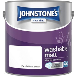 Johnstones Washable Matt Paint - White by Johnstone's