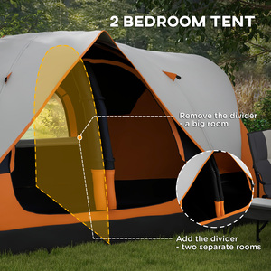 Outsunny Camping Tent with 2 Bedroom and Waterproof Rainfly by Outsunny