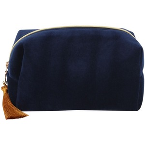 Velvet Bee Makeup Bag - Blue by Kingsbury Gifts