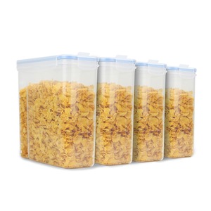 Set of 4 Cereal Containers 2.4L - Clear by Pukkr