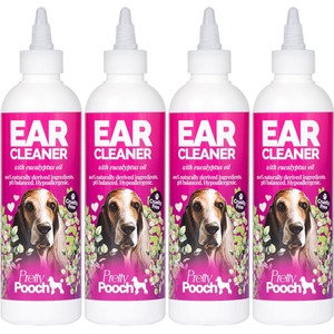 Dog Ear Cleaner Cruelty Free Natural Gentle Formula - Pink / 1000ml by Pretty Pooch