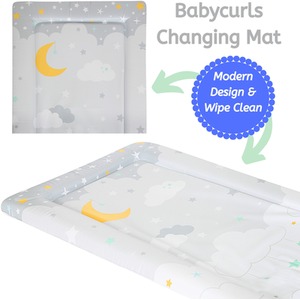 Baby Changing Mat - Yellow Moon and Stars / Yellow Moon and Stars by Babycurls