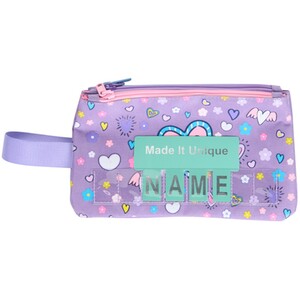 Purple Heart Personalised Pencil Case