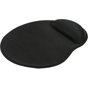 Mouse Mat with Gel Wrist Support - Black