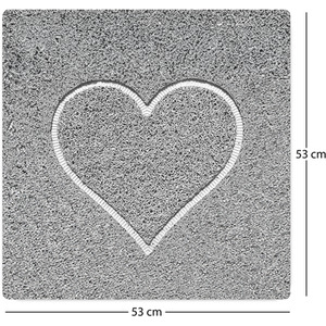 Heart Embossed Spaghetti Square Shower Mat by Nicoman