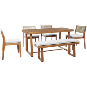 Brooke 6 Piece Dining Set - Wood by Malay