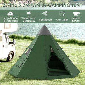 Outsunny 6 Men Tipi Tent by Outsunny
