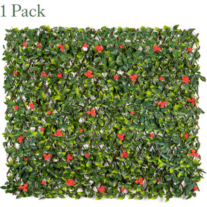 Expanding Artificial Trellis with Flowers - Red by Christow