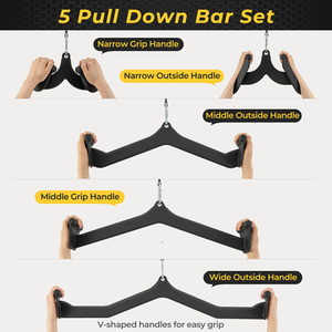 LAT Pulldown Attachment Set - Black by Costway