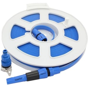 Hose Food Grade 20M on Reel - White & Blue