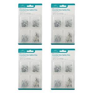 Steel Safety Pins - Assorted Sizes - Silver / 400 by Ashley