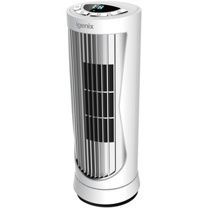12 Inch Digital Mini Tower Fan White - White by Igenix