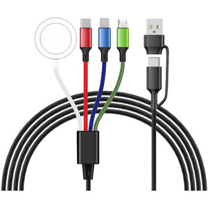 4-in-1 Braided Magnetic Charging Cable