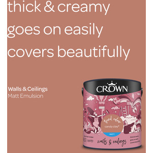 Crown Matt Emulsion - Candy Clay / 2.5l by Crown Paints