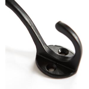 25x80mm Hat Coat Hook - Black by Hammer and Tongs