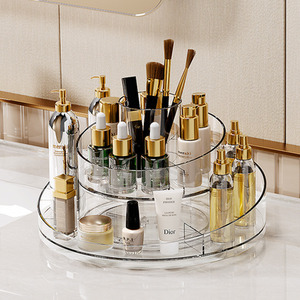 Crystal Swivel Makeup Organiser - Crystal White by Livingandhome