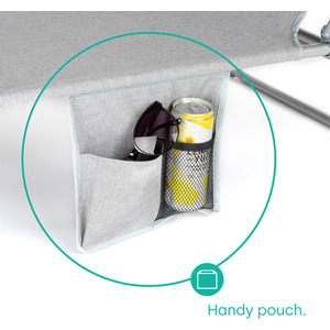 Folding Sun Lounger with Sun Shade - Grey by LIVIVO