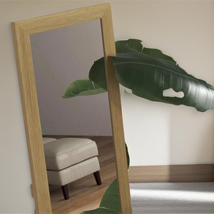 Rustic Full Length Mirror Freestanding Or Hanging - Natural Brown by Pirlo Plush