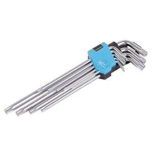 Steel Metric Long Torx Key 9pc Set - Silver by Pro User