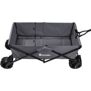 Foldable Garden Trolley with Wide Tyres - Grey by tectake