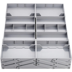 Expandable Multi-tier Drawer Organizer Storage Tray - Grey / 30cm / 6.8cm by Livingandhome