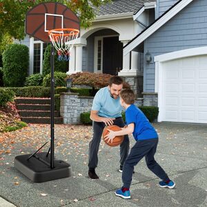 Height Adjustable Basketball Stand - Black by Costway