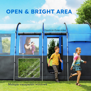 Outsunny 8-Person Camping Tent Tunnel Design with 4 Large Windows by Outsunny