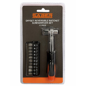 Saber Offset Reversible Ratchet Screwdriver Set by Saber