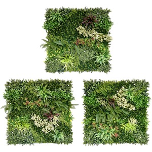 Combo of 3 Premium Living Gala Green Artificial Wall Panels 1m x 1m - Green by True Products