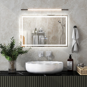 Bathroom Rectangle Mirror - Silver by Costway