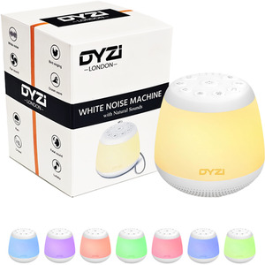 Portable RGB Night Light and White Noise Machine - White by Dyzi