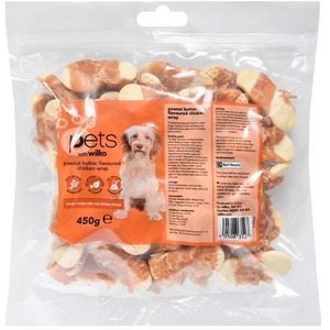 Peanut Butter Flavoured Chicken Wrap Dog Treat 450g