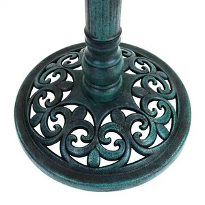 Oypla Traditional Ornamental Garden Bird Bath Pedestal - Green by Oypla