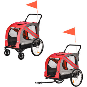 PawHut Bike Trailer 2-in-1 Pet Stroller by PawHut