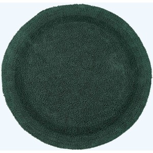 Luxury Reversible Round Bath Mat - Moss Green by Homescapes