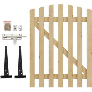 Solid Wood Garden Gate with Z-Shaped Structure by Livingandhome