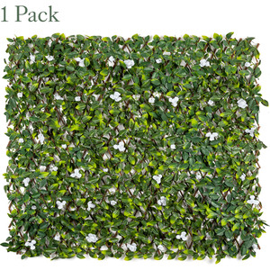 Expanding Artificial Trellis with Flowers - White by Christow