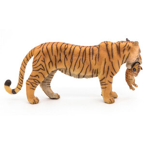 PAPO Wild Animal Kingdom Tigress with Cub Toy Figure - Black by PAPO