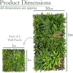 Artificial Oasis Living Wall 4Pc - Green by Christow