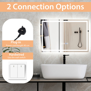 Bathroom Rectangle Mirror - Silver by Costway