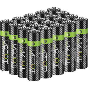 2100mAh High Capacity Rechargeable AA Batteries (Pack of 20) - Black by Venom