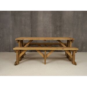 Aspen Wooden Patio Furniture - Rustic brown / 240cm by Arbor Garden Solutions