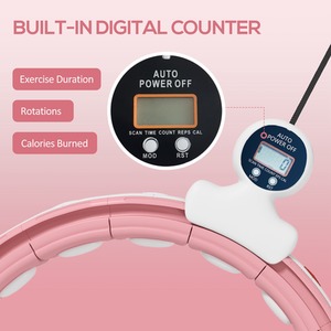 SPORTNOW Smart Weighted Hula Hoop with 16 Detachable Knots by SPORTNOW