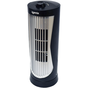 Igenix 12 Inch Mini Tower Fan Black - Black by Igenix