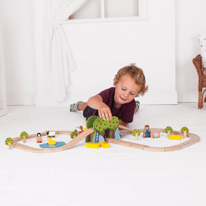 Farm Train Set - Multi-coloured by Bigjigs Rail