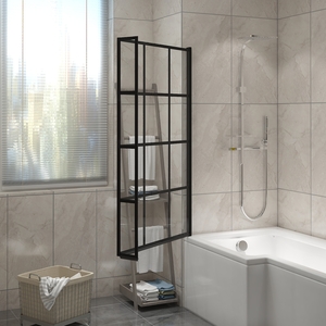 Pivot Double Panel Over Bath Shower Screen Panel Fixed