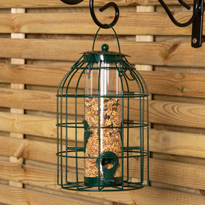 Wild Bird Seed Feeder with Squirrel Guard - Green / 2 by Samuel Alexander